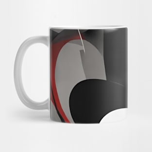 Red Black Gray White Abstraction For A Gift. Mug